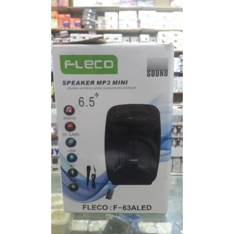 Speaker Fleco F 63A LED bluetoot mp3 mini 6.5"
