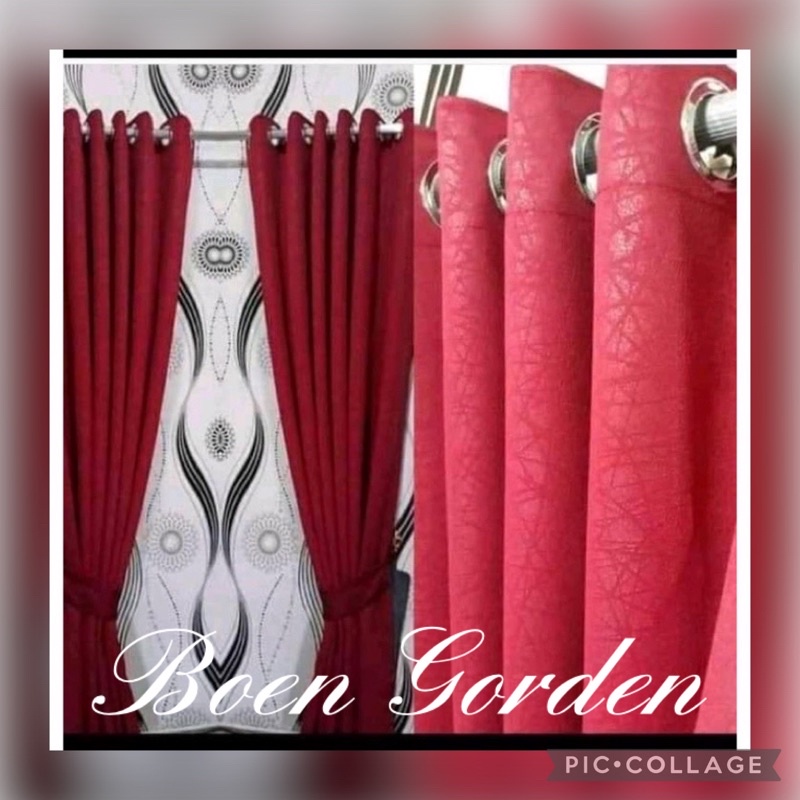 Gorden Blackout Polos Import Premium Original Merah Gorden Jendela Minimalis Model Smokring 12 Ring 