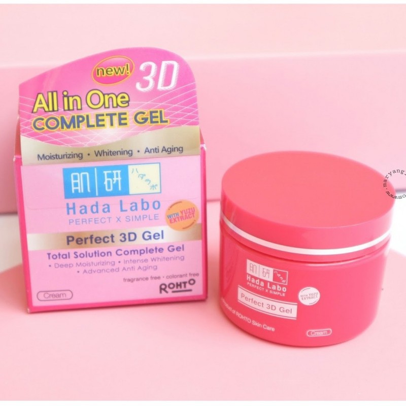 Hada Labo Perfect 3D Gel (40gr) - All In One Whitening/Anti Aging/Moisturizing/Pelembab Wajah