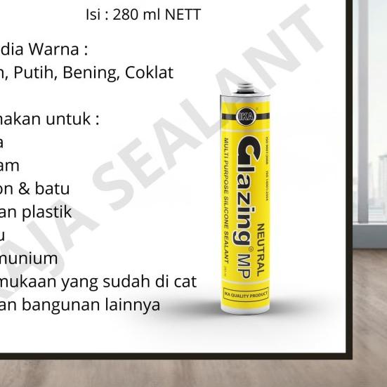 

✴ Silicone Sealant Lem Alumunium Glazing MP Silikon Silen Sealent 280ml - Bening ✩