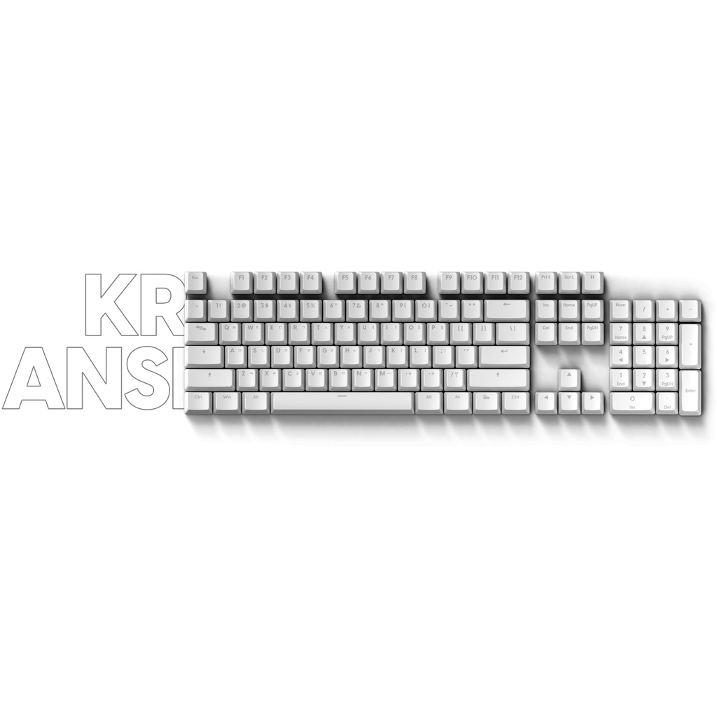 Pulsar Basic KR ANSI ABS Doubleshot Keycaps 104 Set (US/KR)