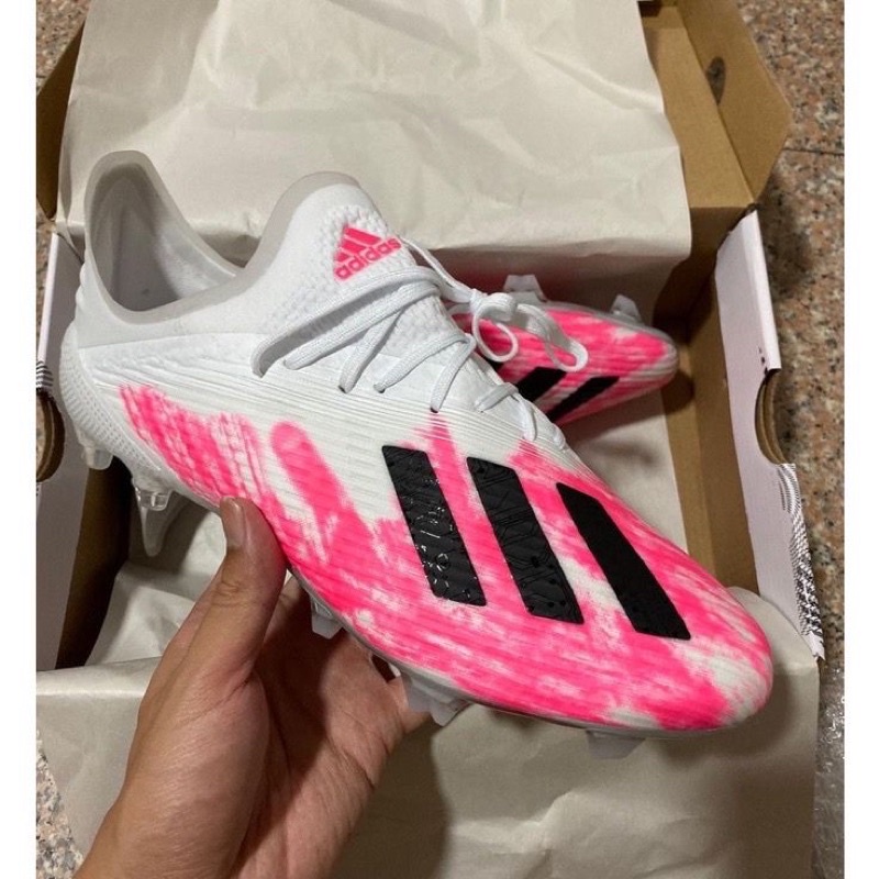 Sepatu Bola Adidas X 19.1 White Pink