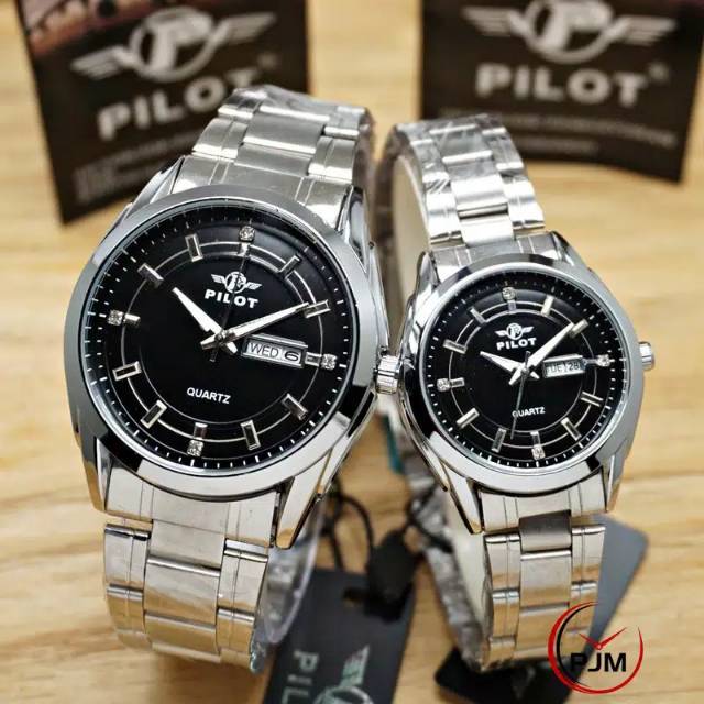 Jam Tangan Couple Pria / Wanita Original Pilot P-1004 Series