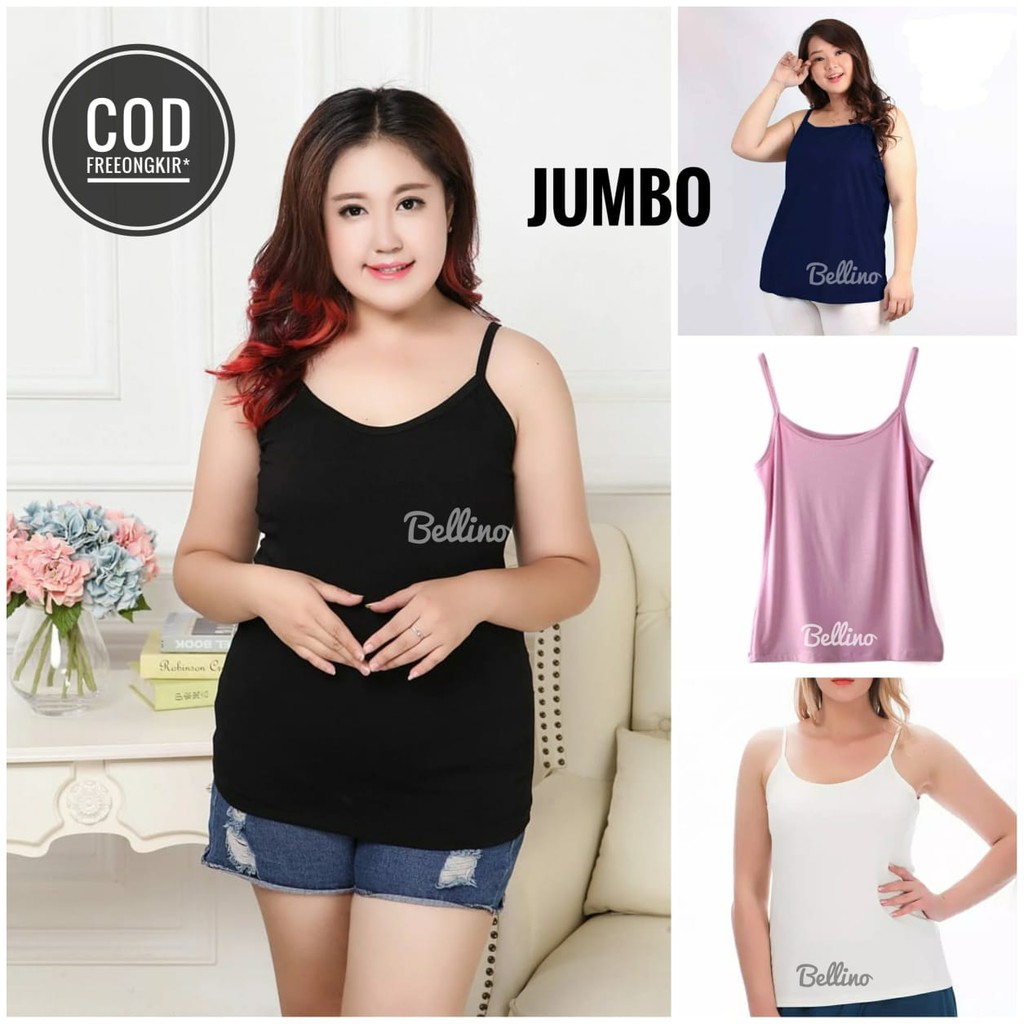 Jumbo LD Fit 120cm Tanktop Wanita Tali Kecil Bahan Premium Super Adem Tank Top Tali Wanita XXL 3L  Tangto