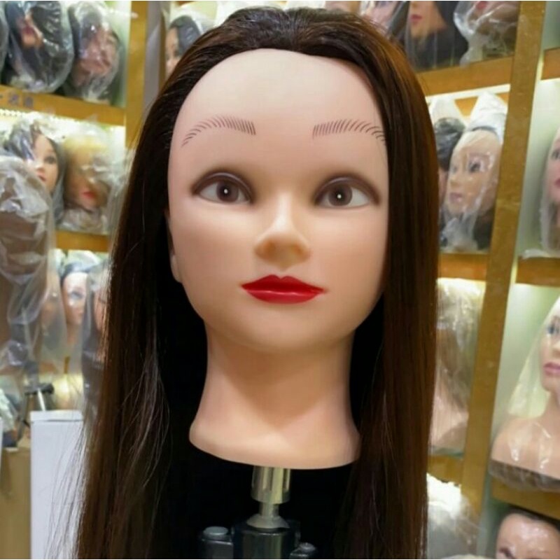 (AMARA)PATUNG RAMBUT/PATUNG PANGKAS/MANIKIN RAMBUT/PATUNG KEPALA UNTUK BELAJAR PANGKAS