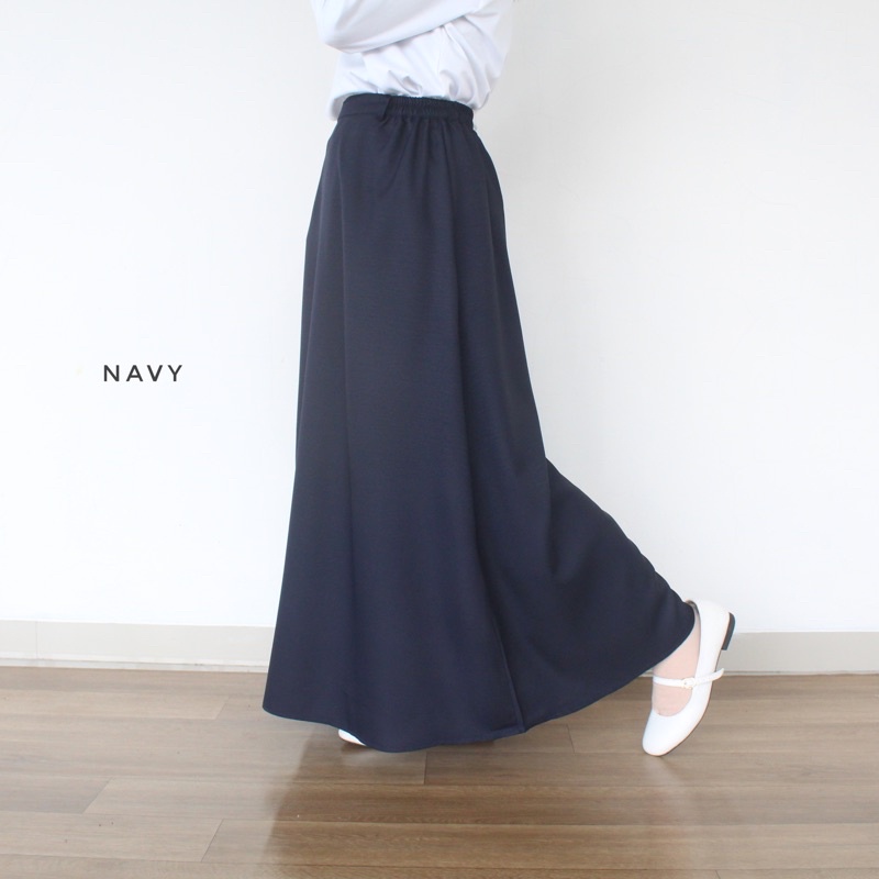ROK PAYUNG BASIC SKIRT-ZARA-Navy LADY ZARA
