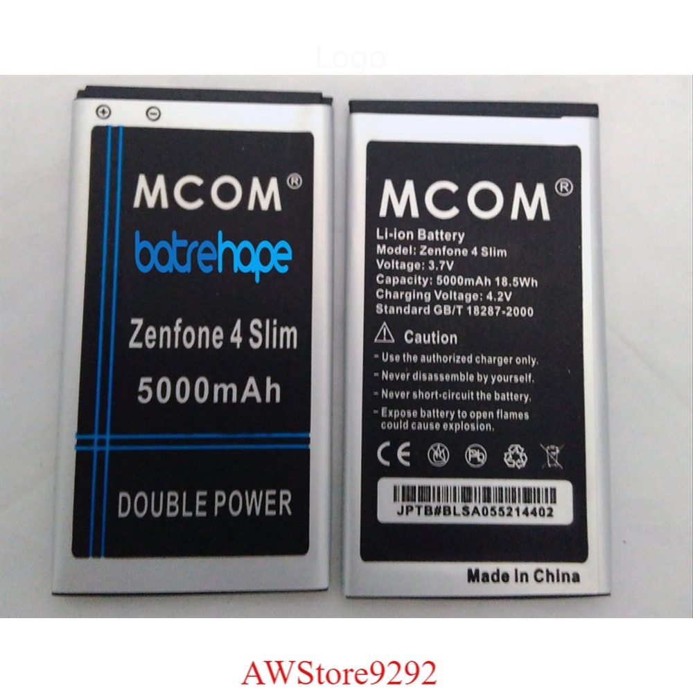 Mcom Battery Batre Baterai Double Power Mcom Asus Zenfone 4 slim 4s A4000CG C11P1320