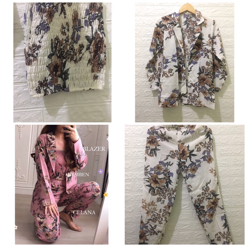 satu set blazer putih