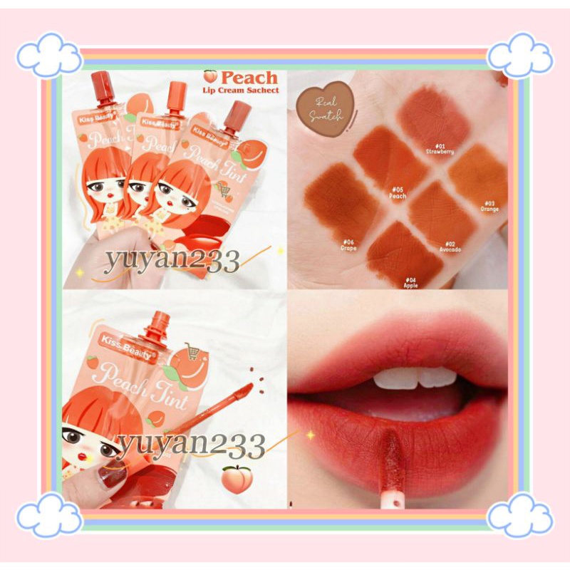 NEW PROMO PER6PCS!!!LIP GLOSS KISS BEAUTY UNICORN/PEACH TINT