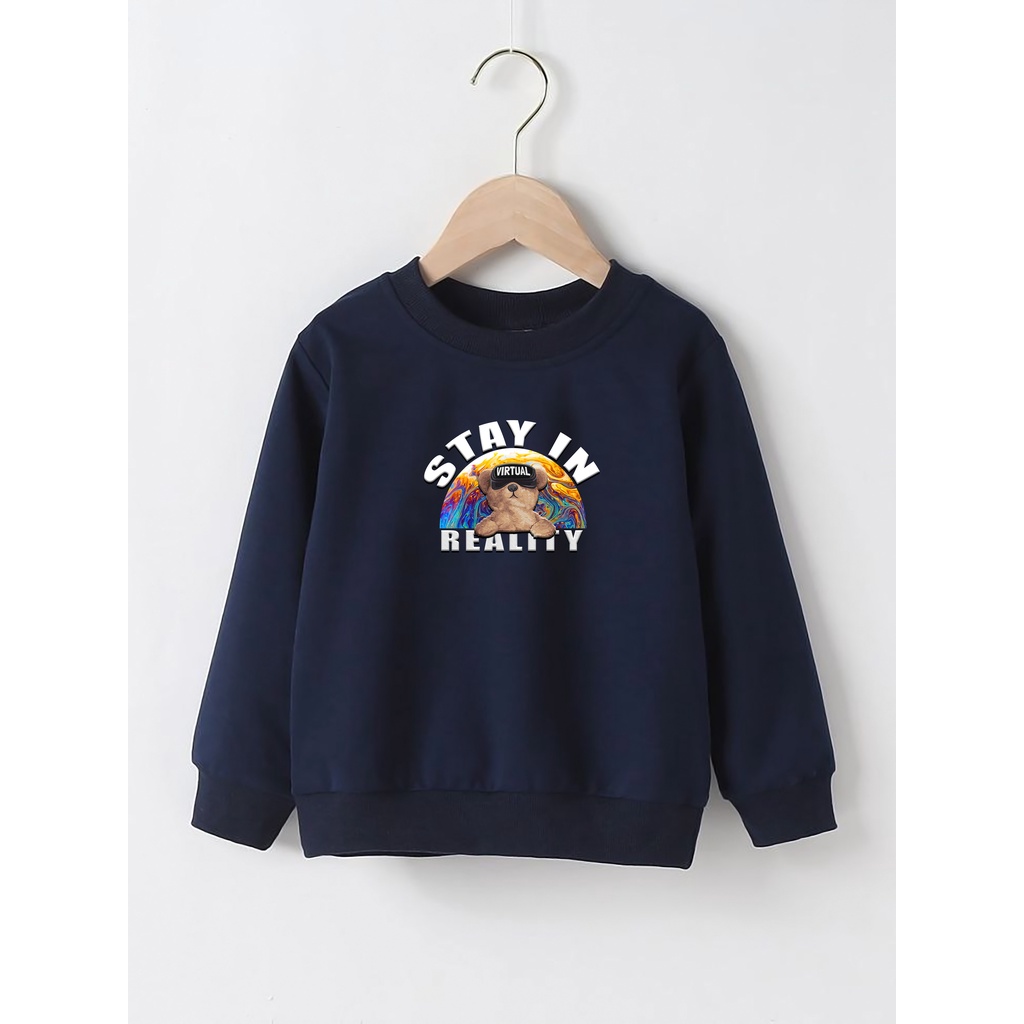 Sweater Anak Laki Laki Perempuan / Sweeter Usia 2 3 4 5 6 7 8 9 10 11 12 Tahun / Jaket Anak Cewek Cowok / Switer Distro Bisa Cod / Suiter Stay Reality Anak Terbaru / hoodie Anak / Hodie Anak