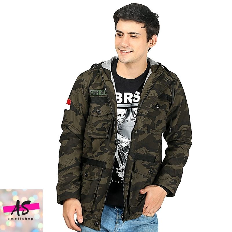 JAKET LORENG HOODIE PRIA | ARMY MODEL JACKET ISC 322 ORIGINAL