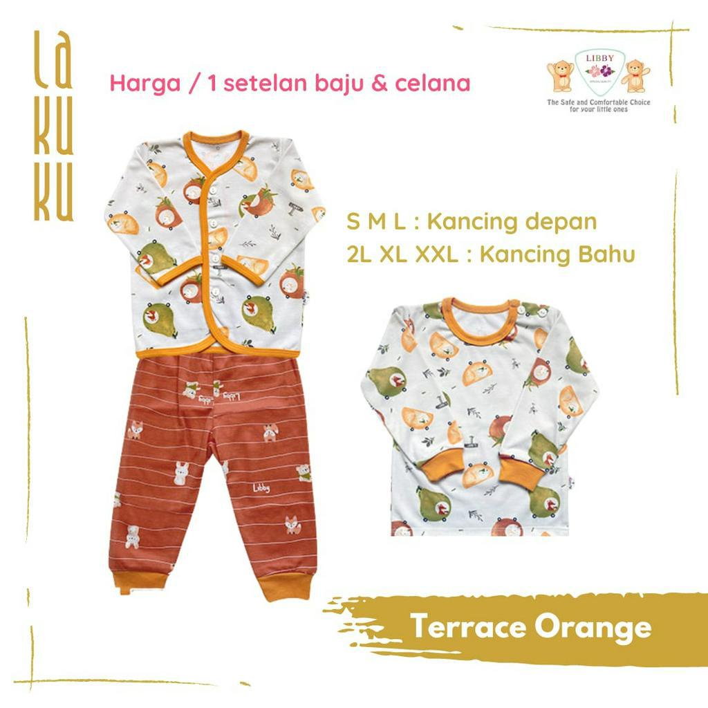 Lakuku - Setelan Libby Baby Baju Celana Panjang Kancing Depan Oblong S  sampai XXL V.2