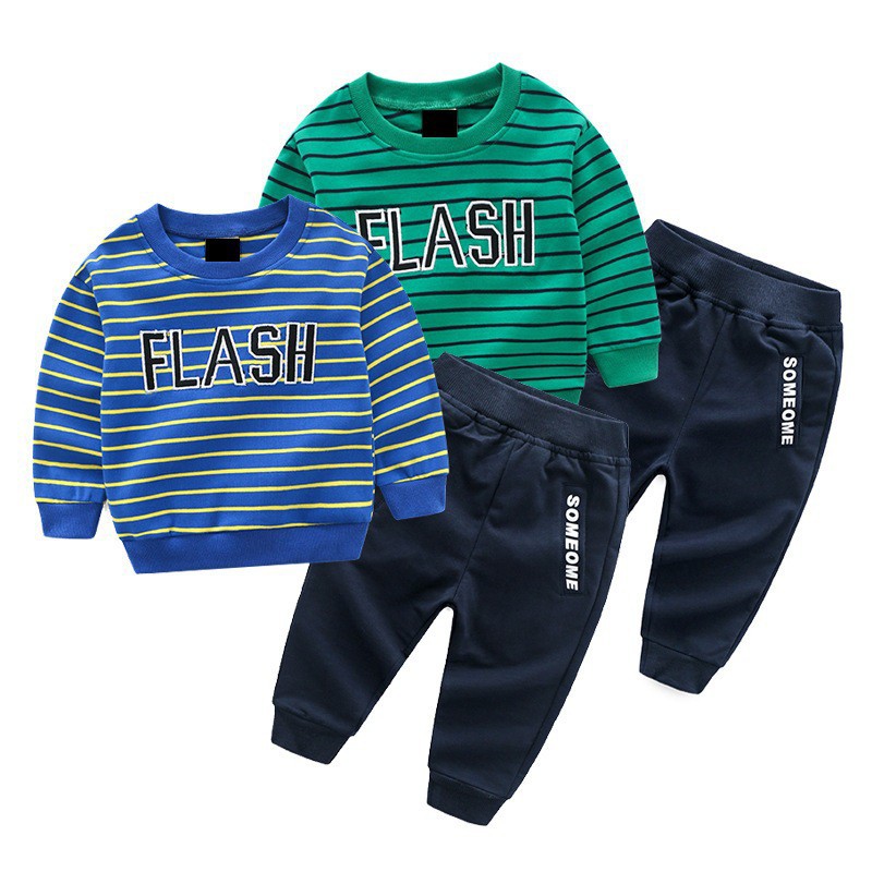 HappyOliver PASSWORD SALUR FLASH Setelan Sweater 1 -10 Tahun Baju Anak BerKualitas