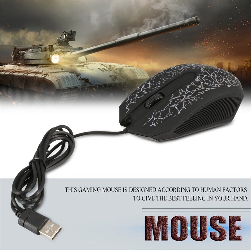 Trend-Mouse Gaming Kabel USB 2400DPI Dengan Lampu LED Warna Warni