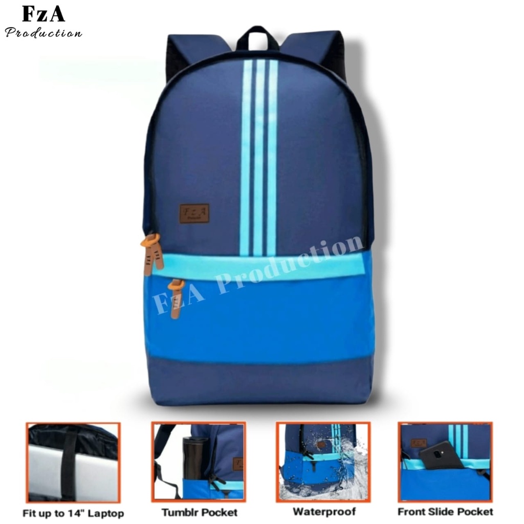 FzA Official - Tas Ransel Distro Casual Pria Wanita / Tas Ransel Laptop Backpack Sekolah Kuliah Distro Original Tas Punggung Laptop - NLLN