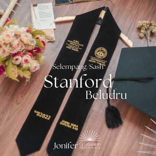 Image of Selempang Wisuda Leher Bordir / Selempang Wisuda Stanford - Bahan Beludru - Graduation Sash