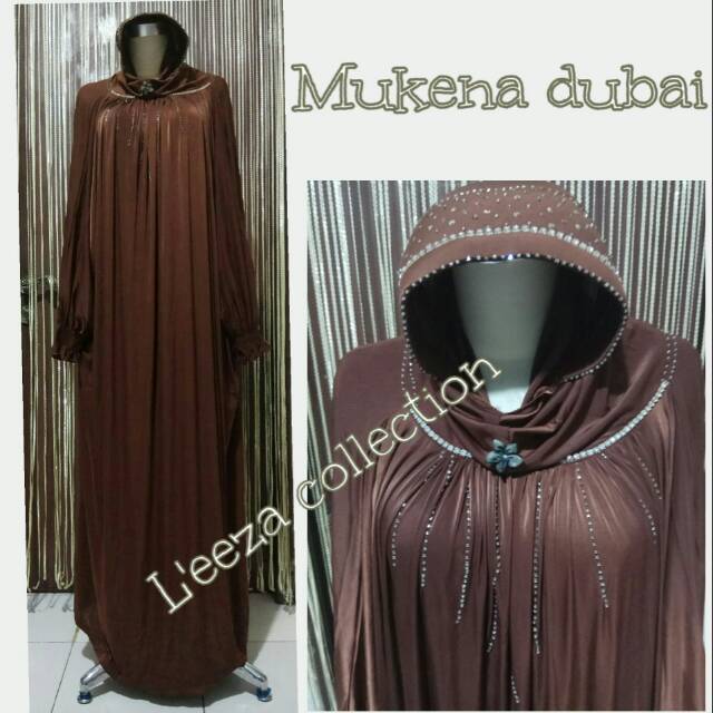 Mukena Dubai spandex sutra payet/ mukena terusan