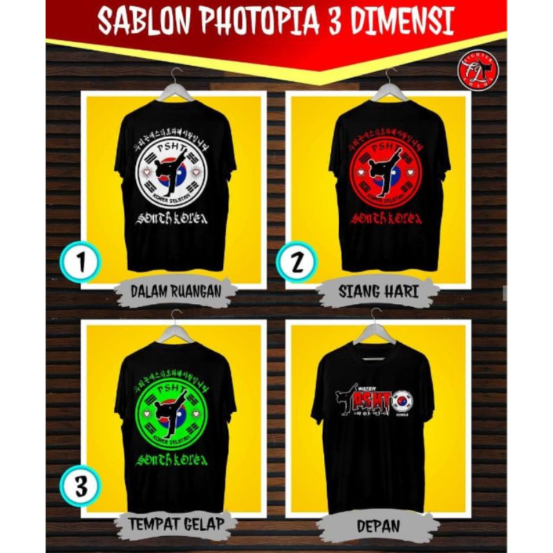 Promo kaos korea 3dimensi kaos PSHT 3dimensi
