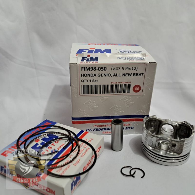 PISTON KIT SEHER KIT GENIO BEAT 2020 ALL NEW BEAT OS STD 25 50 75 100 FIM 98