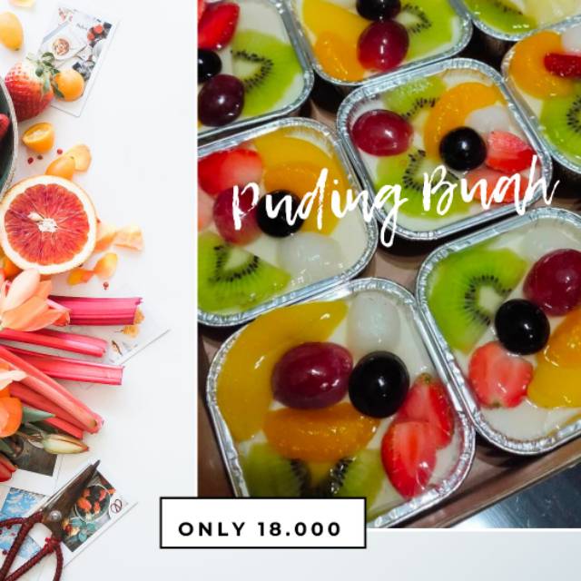 

Puding buah vla fruits pudings