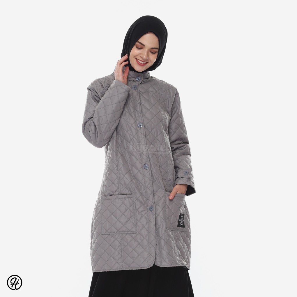 ⭐️BEBAS ONGKIR⭐️ HIJACKET BELVA ORIGINAL JAKET WANITA JAKET MUSLIMAH HIJABER PERTAMA DI INDONESIA-CLOUDGREY (ABU)