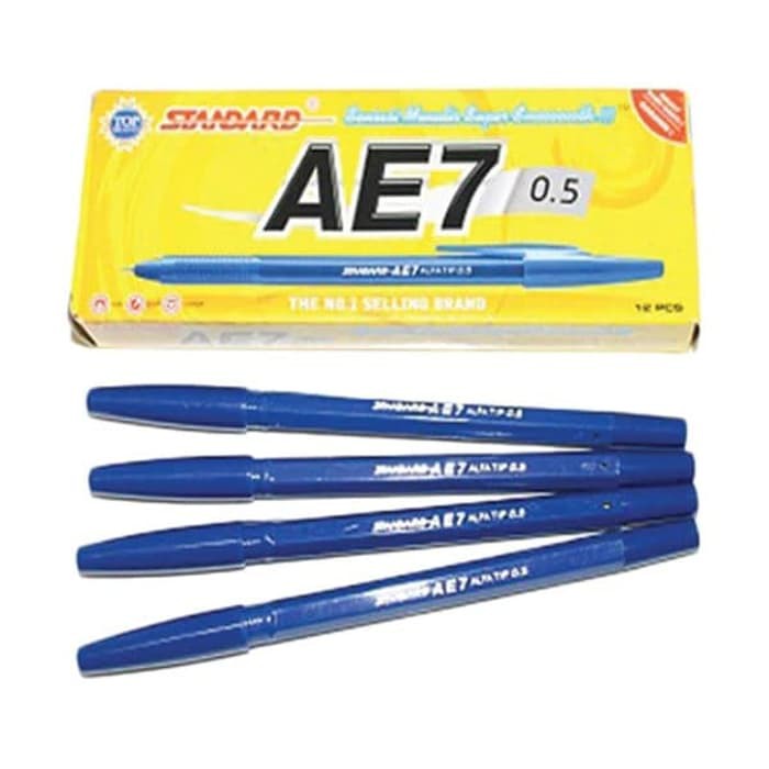 

Standard Ball Point AE7 0.5 Bolpen - Biru 1 Pc