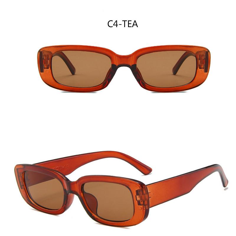 European and American fashion square small frame street shooting men's and women's sunglasses