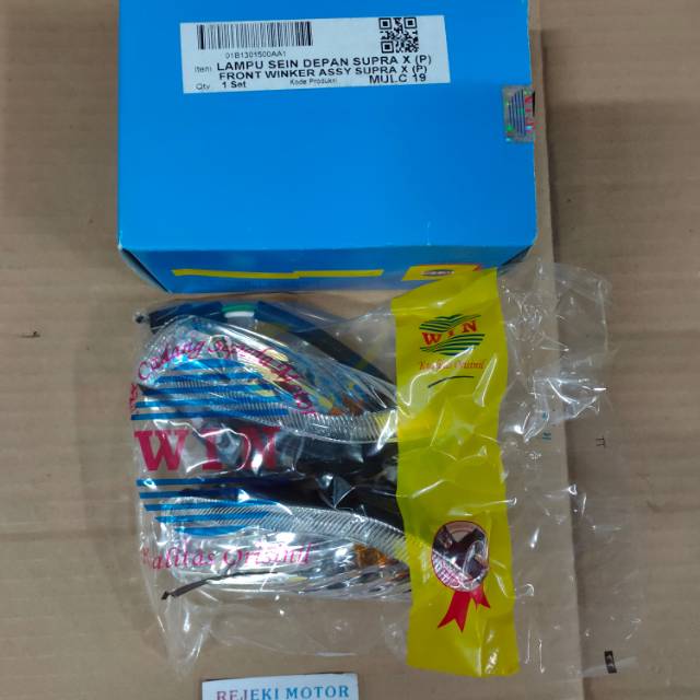 Lampu sein depan Supra x komplit produk win ori