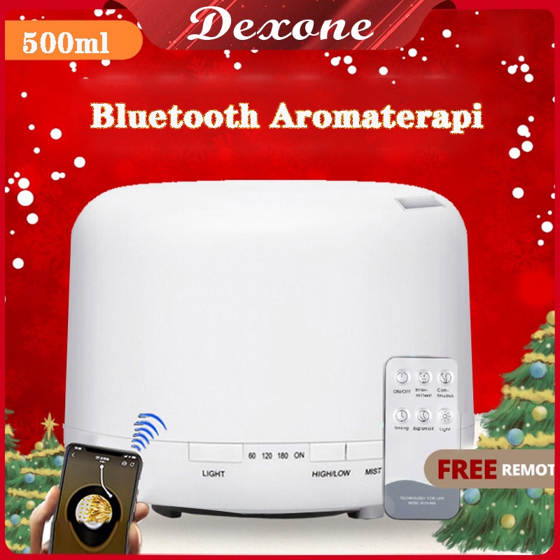 Bluetooth Humidifier SPEAKER Air Purifier Aromaterapi Ruangan Diffuser Difuser+Remote 500ml