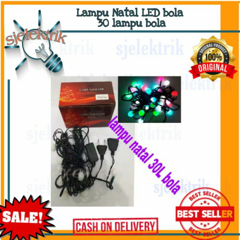 LAMPU natal led bola /lampu hias bola led / tumblr led light bola 30 lampu