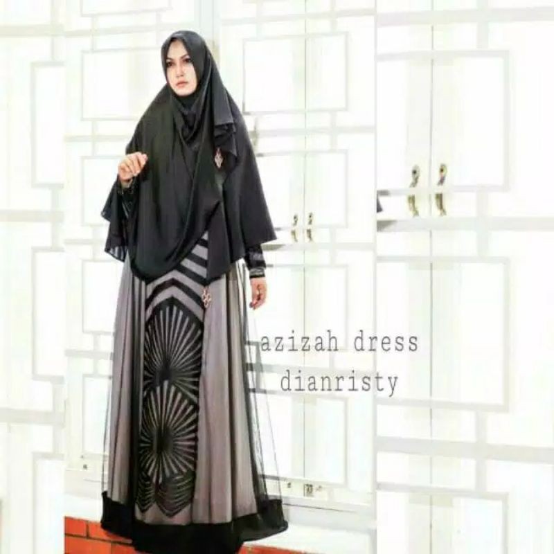sale preloved azizah dress silver dian risty