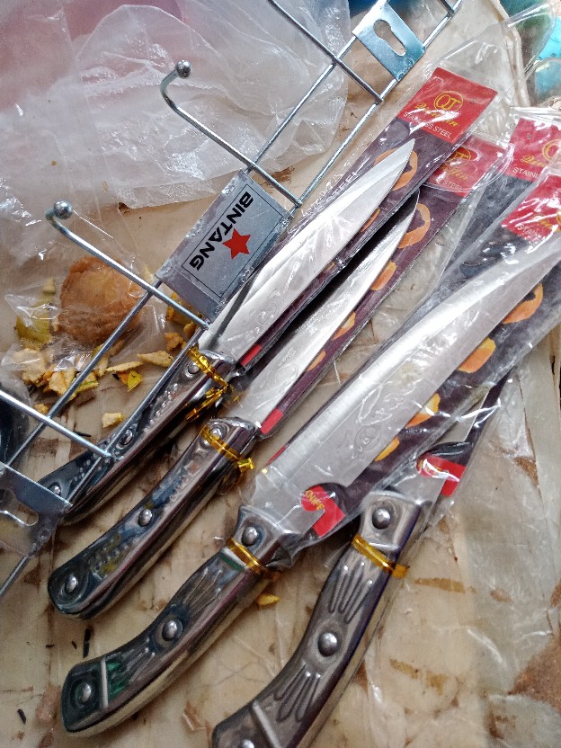 Pisau Dianjin Tanggung 6 / Pisau Besi Stainless Super Tajam Dianjin