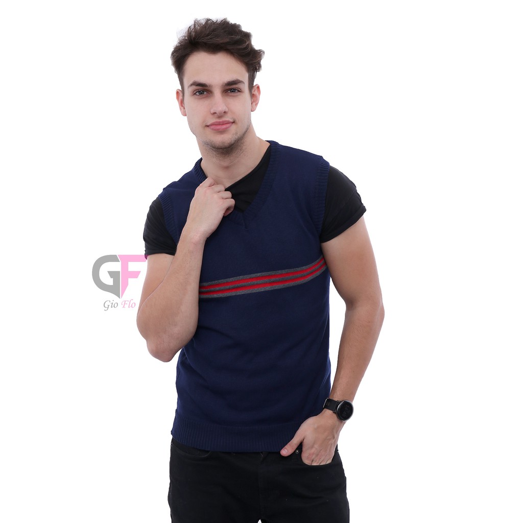 GIOFLO Rompi Tanpa Lengan Sleeveless Pria Dongker / ROM 378