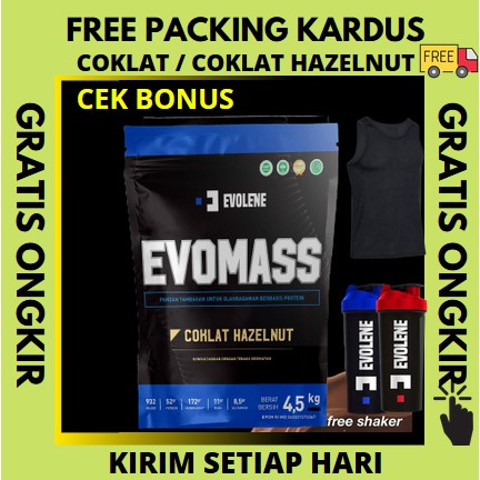 Evolene EvoMass 10 Lbs BPOM Evo Mass BPOM HALAL Gainer HALAL GYM FITNESSS