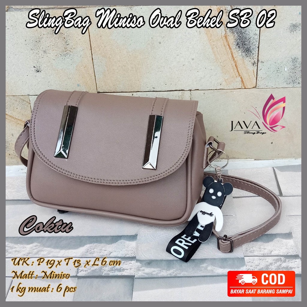 Tas selempang wanita Minixo Double Plat Nekel SB 02 Tas wanita ootd