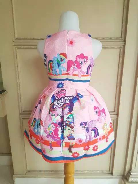 GA2579 LITTLE PONY DRESS / DRESS KUDA PONI ANAK IMPORT KOREA LUCU MURAH BAGUS