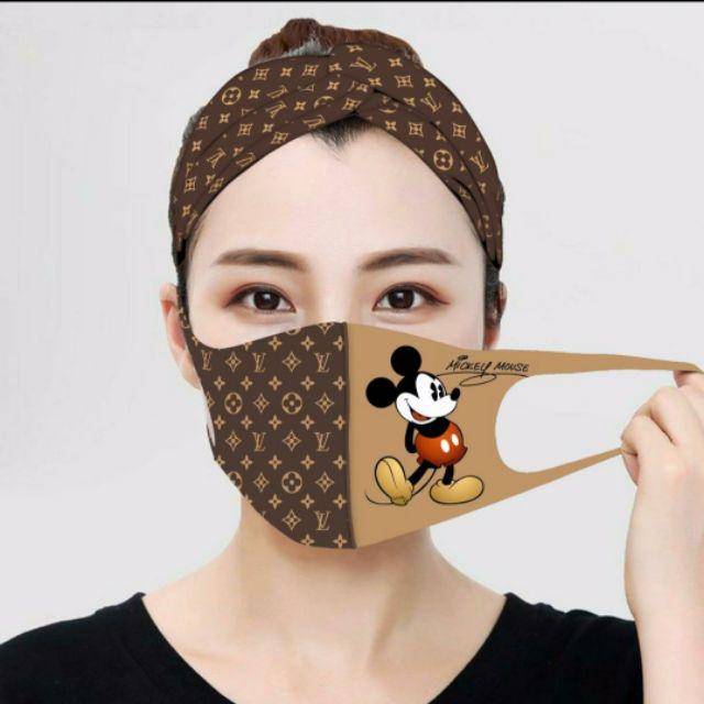 Masker bandana set fashion motif