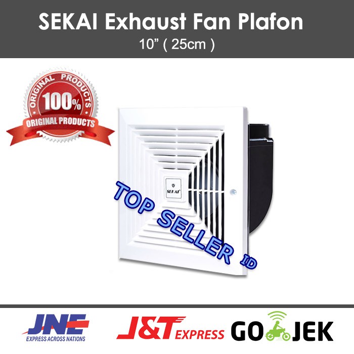 Sekai Exhaust Fan Mvf 1091 Plafon Ceiling Atap 10 Inch Kipas Angin Hisap Listrik Kamar Mandi Dapur