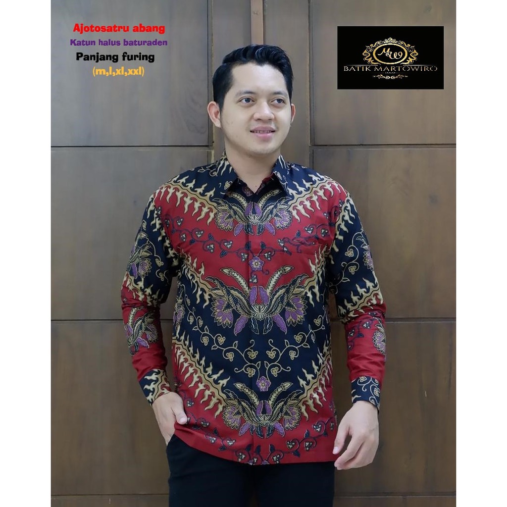 AJOTOSATRU ABANG MARTOWIRO KEMEJA BATIK PRIA SOLO LENGAN PANJANG PENDEK FULL FURING BATIK ATASAN PREMIUM MODERN TUMURUN LUHUR ANGSA BIRU DIERJA KANGEN KAMULYAN ARJUNO UNGU KRIDO ANGGO KAPAL KANDAS CITRA AYU DEWANGGA MAROON GALING IRSO KRISNAMUKTI AJIBHANU