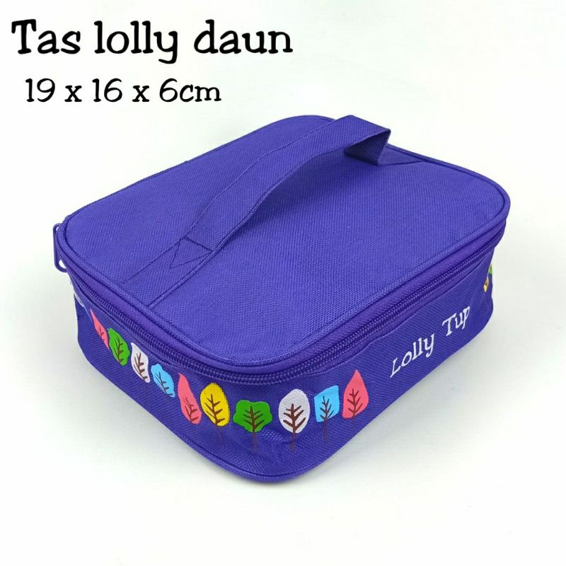 TAS LOLLY DAUN / TAS BEKAL MAKAN / LUNCH BAG / SOUVENIER ULANG TAHUN / TAS LOLLY /TAS CUSTUM NAMA