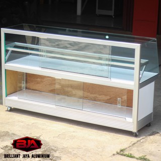 Jual Etalase Kaca. Rak untuk counter handphone konter pulsa hp. Ukuran