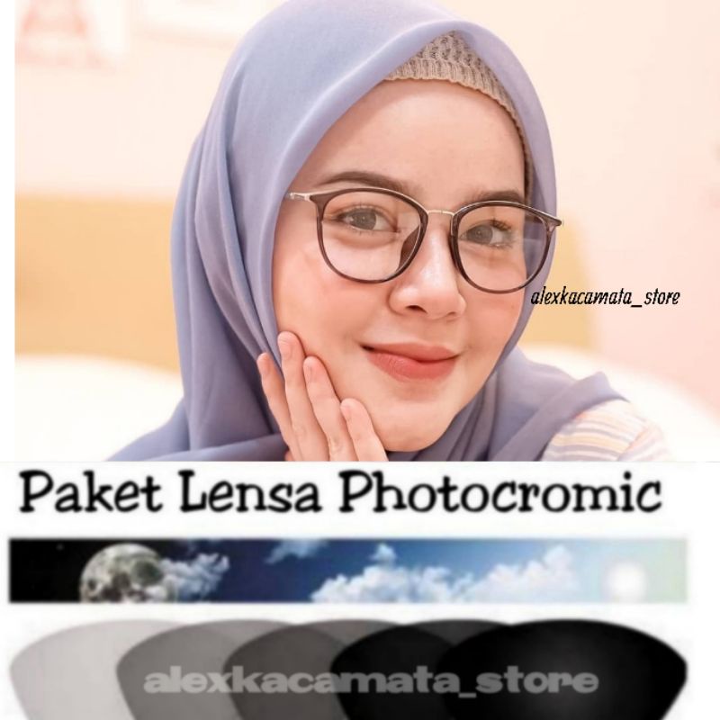 kacamata minus photocromic | frame antiradiasi | kacamata wanita | kacamata 1056