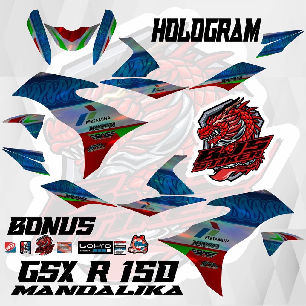 Striping gsx r 150 cc - Stiker Decal hologram GSX R 150 MANDALIKA 1 HOLOGRAM