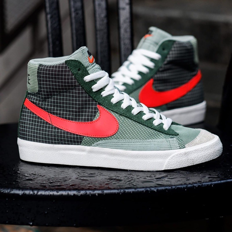 Nike Blazer Mid 77 Patch Green Orange