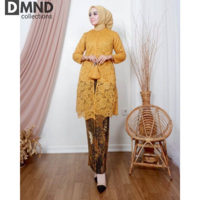 set tunik modern/tunik brokat kancing/tunik kebaya/tunik pesta