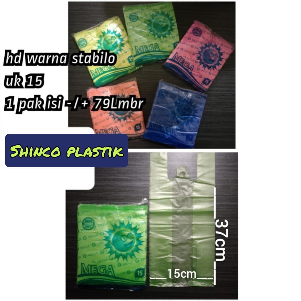 

kantong plastik warna stabilo ukuran 15