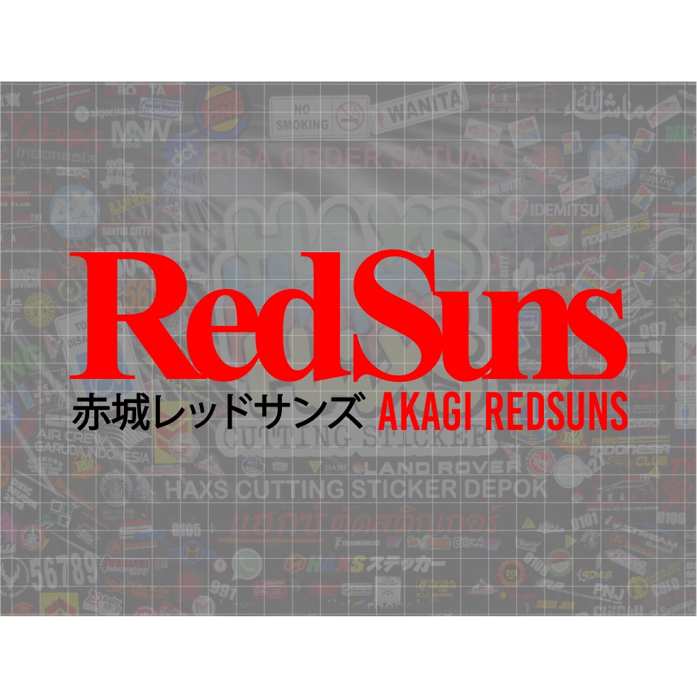 Cutting Sticker Akagi Redsuns Ukuran 20 Cm