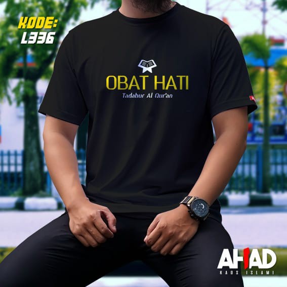 Kaos islami ahad-Obat Hati tadabur al qur'an L339