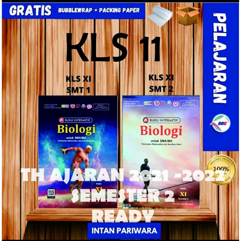 Buku LKS / PR Intan Pariwara SMA/MA Kelas XI/11 Semester 2 biologi tahun 2021