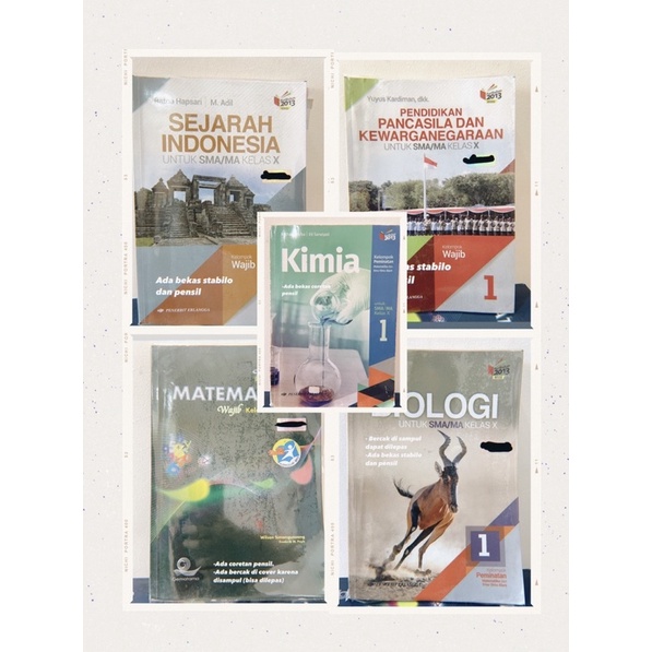 Buku Paket Kelas X 10 SMA 1 Erlangga- Kimia Michael Purba, Biologi Irnaningtyas, PPKn Yuyus Kardiman